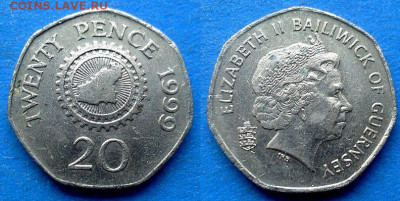 Гернси - 20 пенсов 1999 года до 20.10 - Гернси 20 пенсов, 1999