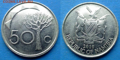 Намибия - 50 центов 2010 года до 20.10 - Намибия 50 центов, 2010