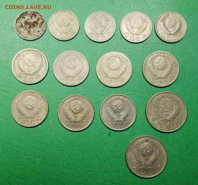 Погодовка СССР (1926 - 1957) 64 шт без повторов  до 19.10.19 - мельхиор аверс