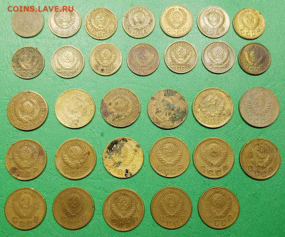 Погодовка СССР (1926 - 1957) 64 шт без повторов  до 19.10.19 - бронза 1 2 аверс