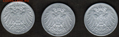 10 пфеннигов Германской империи - 6 штук (1917-1922 год) - 10 пфеннигов 1920-1922 аверс