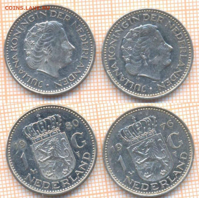 Нидерланды 1 гульден  1980 , 1976 г, фикс - Нидерланды 1 гульден 1980  76  115  10