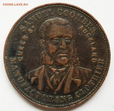 Новая Зеландия пенни (токен) 1870 и 1881 оценка - сэм1