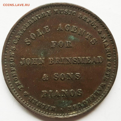 Новая Зеландия пенни (токен) 1870 и 1881 оценка - джон2