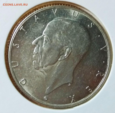 С 200 руб. Швеция 2 кроны 1938. 300 лет поселению Делавэр - 138159705 (1)