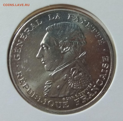 С 200 руб. Франция 100 франков 1987. Лафаетт - 137706771