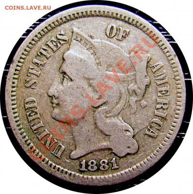 На оценку монеты США 1¢ 1831 и  3¢ 1881 - R36 USA 3 c_1
