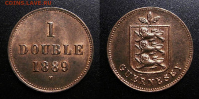 МОНЕТЫ МИРА 10-19 - Гернси – 1 дубль (1889 Н)