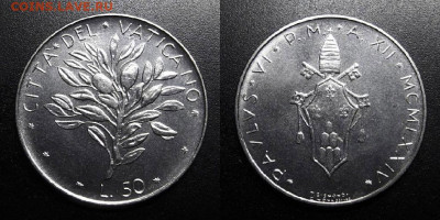 МОНЕТЫ МИРА 10-19 - Ватикан – 50 лир (1974) №3