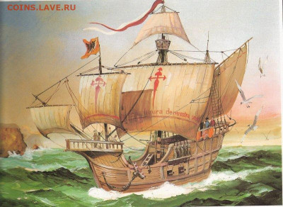 Монеты с Корабликами - Виктория у острова Тенерифе в 1519 году
