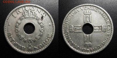 МОНЕТЫ МИРА 10-19 - Норвегия – 1 крона (1951)