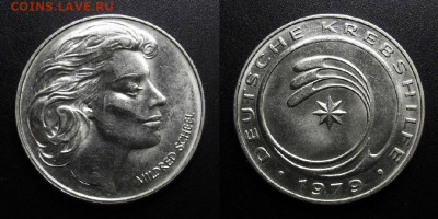 МОНЕТЫ МИРА 10-19 - Жетон (Германия) (1979) «Милдред Шеель – немецкий врач, основательница фонда по борьбе с раком»