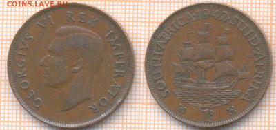 ЮАР 1 пенни 1942 г., до 23.10.2019 г. 22.00 по Москве - ЮАР 1 пенни 1942  8030