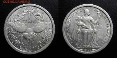 МОНЕТЫ МИРА 10-19 - Новая Каледония - 1 франк (1949) «Птица кагу»