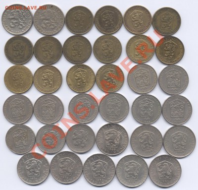 Иностранные монеты распродажа!!! - Чехословакия1 реверс