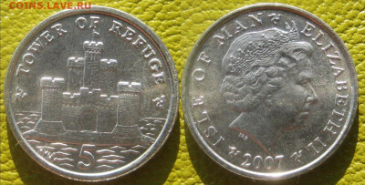 Остров МЕН 5 пенсов 2007 г До  19-10 в 22-00 мск - МЕН 5