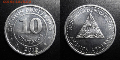 МОНЕТЫ МИРА 10-19 - Никарагуа – 10 сентаво (2015)