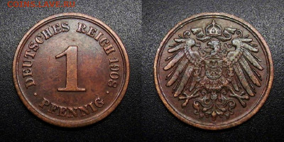 МОНЕТЫ МИРА 10-19 - Германия – 1 пфенниг (1908 F) №1