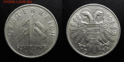 МОНЕТЫ МИРА 10-19 - Австрия – 1 шиллинг (1934) №1