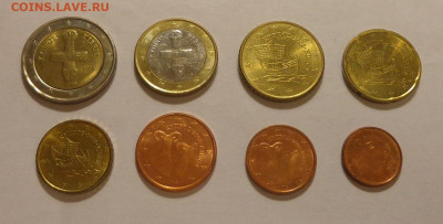 КИПР - ЕВРО-набор 2008 АЦ 8 шт. до 25.10, 22.00 - Кипр - Евро-набор1