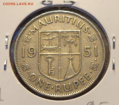 БРИТ. МАВРИКИЙ - 1 рупия 1951 холдер до 25.10, 22.00 - Маврикий 1 рупия_1.JPG