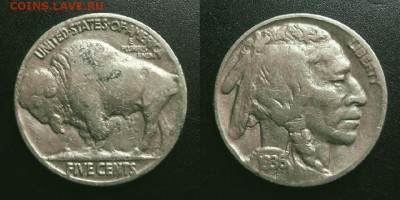 МОНЕТЫ МИРА 10-19 - США – 5 центов (1936) «Бизон; индеец»