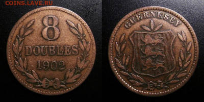 МОНЕТЫ МИРА 10-19 - Гернси – 8 дублей (1902 Н)