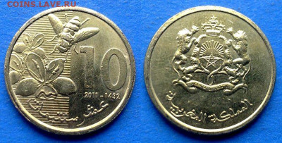 Марокко - 10 сантимов 2011 года (Пчела) в блеске до 25.10 - Марокко 10 сантимов, 2011