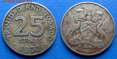 Тринидад и Тобаго - 25 центов 1972 года до 26.10 - Тринидад и Тобаго 25 центов, 1972
