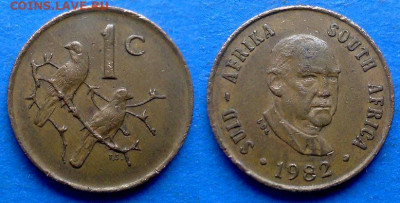 ЮАР - 1 цент 1982 года (Форстер) до 26.10 - ЮАР 1 цент, 1982