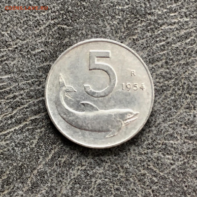 Италия 5 лир 1954 года. До 22:00 26.10.19 - D173A62B-CF5C-465C-8CFA-220AE9162BB2