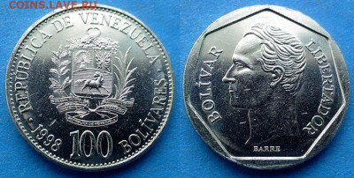 Венесуэла - 100 боливаров 1998 года в блеске до 27.10 - Венесуэла 100 боливаров, 1998