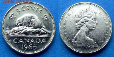 Канада - 5 центов 1965 года (Фауна) до 27.10 - Канада 5 центов, 1965