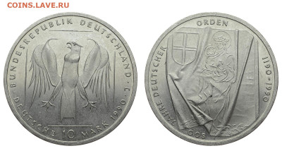 ФРГ. 10 марок 1990 г. Орден. До 23.10.19. - DSH_4670.JPG