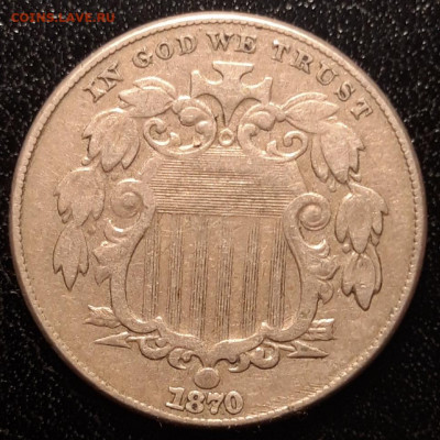 США 5 центов 1870, прошу оценить - 20191021_202133