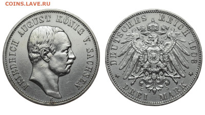 Саксония. 3 марки 1908 г. Фридрих. До 23.10.19 - DSH_4694.JPG