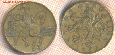 Чехия 20 крон 1997 г., до 28.10.2019 г. 22.00 по Москве - Чехия 20 крон 1997  8136