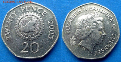 Гернси - 20 пенсов 2003 года до 28.10 - Гернси 20 пенсов, 2003