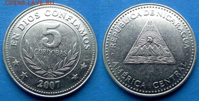Никарагуа - 5 кордоб 2007 года до 28.10 - Никарагуа 5 кордоб, 2007