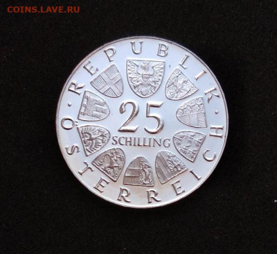 Австрия 25 шиллингов, 1973 ПРУФ серебро 27.10.19 до 22:00 - 25_1973_01