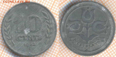 Нидерланды 10 центов 1942 г., до 30.10.2019 г. 22.00 по Моск - Нидерланды 10 центов 1942  8178