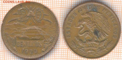 Мексика 20 сентаво 1970 г. , до 31.10.2019 г. 22.00 по Моск - Мексика 20 сентаво 1970  8215