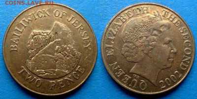 Джерси - 2 пенса 2002 года до 1.11 - Джерси 2 пенса, 2002