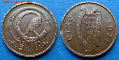 Ирландия - ½ пенни 1971 года до 1.11 - Ирландия 1.2 пенни, 1971