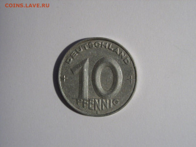 Германия, иностранщина (наборы, на вес, евро), царизм, СССР. - 10 пф ГДР 1950 E - 2-1