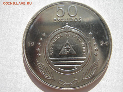 Кабо-Верде 50 эскудо 1994 птица воробей Яго до 31.10 22:00 - IMG_5320_1.JPG