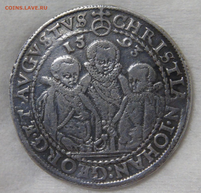 Талер 1593 Германия Саксония Правители 30.10.19 (ср. 22-30) - DSC08864.JPG