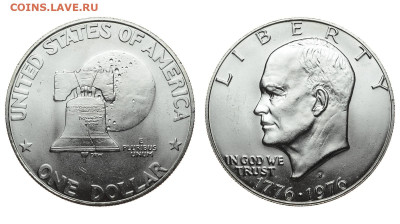 США. 1 доллар 1976 г. Эйзенхауэр. Колокол. До 30.10.19. - DSH_4762.JPG