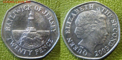 Остров ДЖЕРСИ 20 пенсов 2003 г До 30-10 в 22-00 мск - джерси