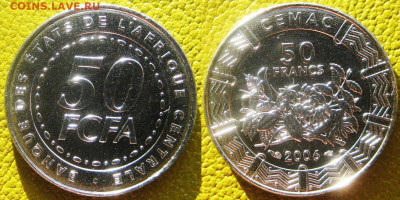 Центральная Африка 50-100-500 франков 2006г До 30-10 в 22-00 - 50 фр